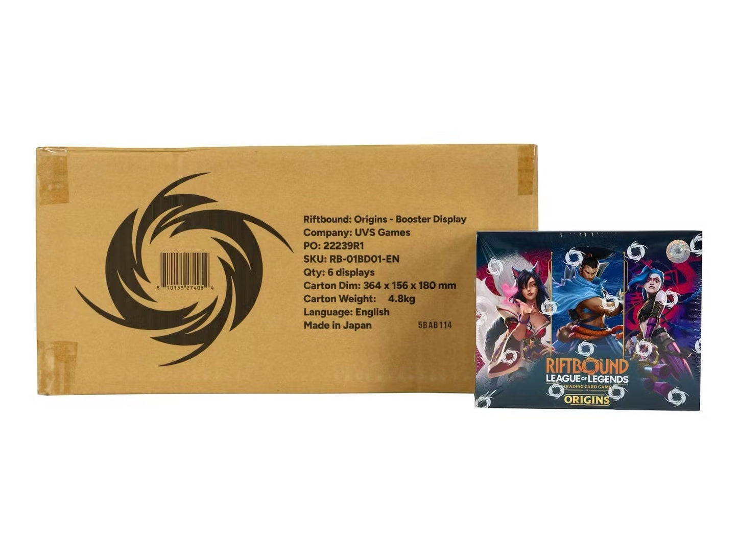 Riftbound: League of Legends TCG - Set 01 - Origins - Sealed Display Case (6 Booster Boxes)