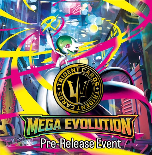 Pokémon Mega Evolution Pre-Release Trident Cards Mansfield 17th September