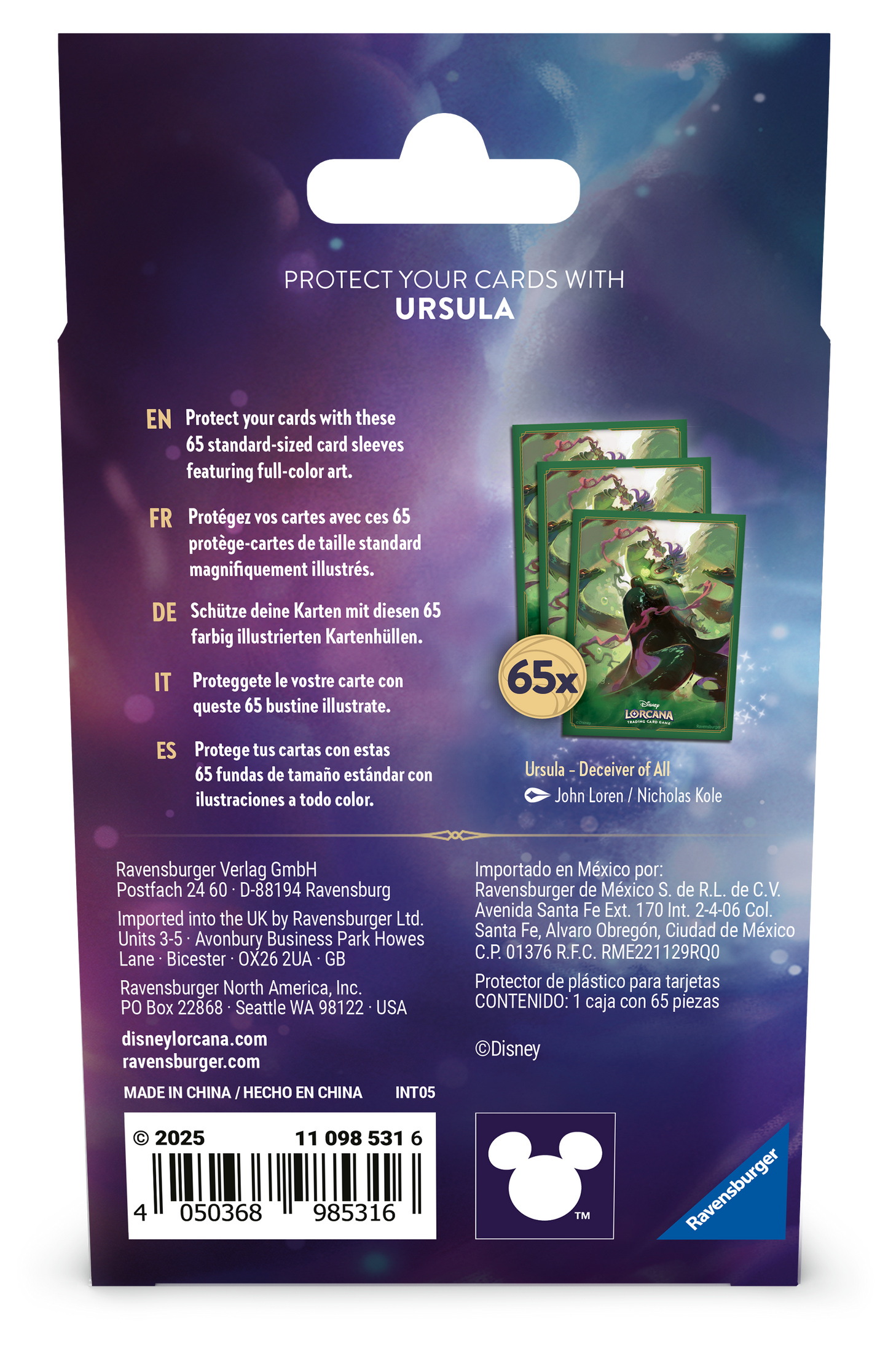 Disney Lorcana: Archazia's Island Card Sleeves - Ursula