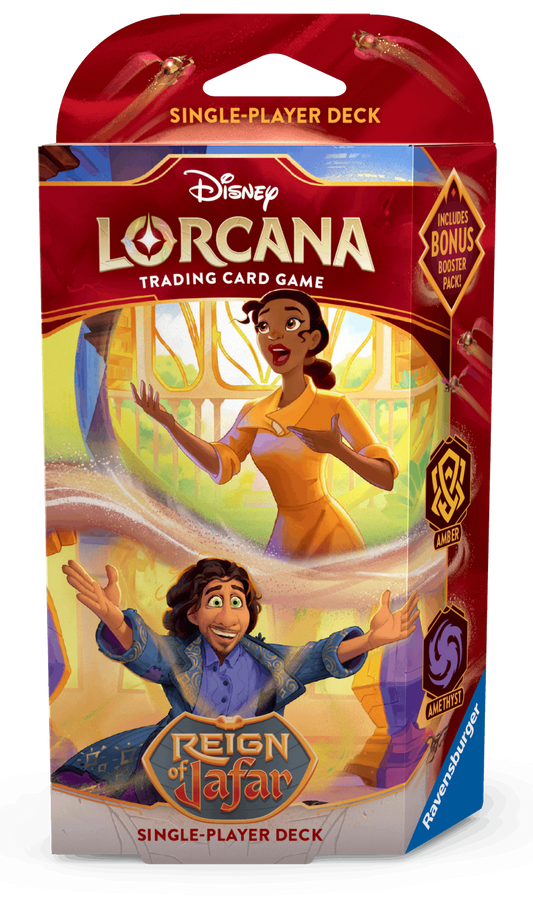 Disney Lorcana: Reign of Jafar Starter Deck - Amber & Amethyst (Tiana and Bruno) - Pre-order