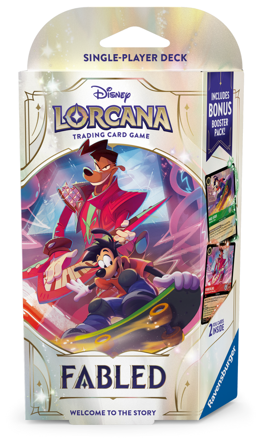 Disney Lorcana: Fabled Starter Deck - Emerald & Ruby (Powerline & Max) PRE ORDER