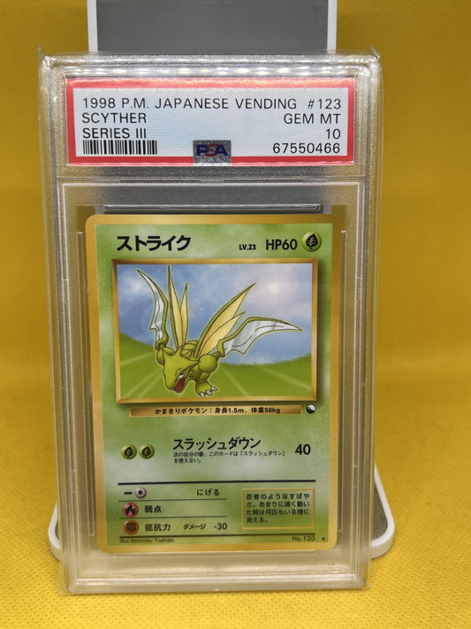 Scyther No.123 Japanese Vending Series 3 PSA 10