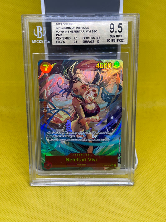 Nefeltari Vivi OP04-118 Secret Alt Art  Kingdom of Intrigue BGS 9.5