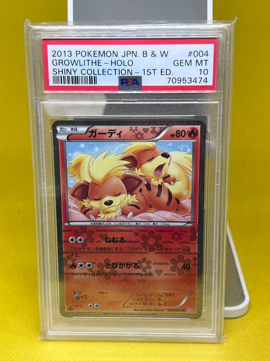 Growlithe 004/020 Holo Shiny Collection 1st Edition PSA 10