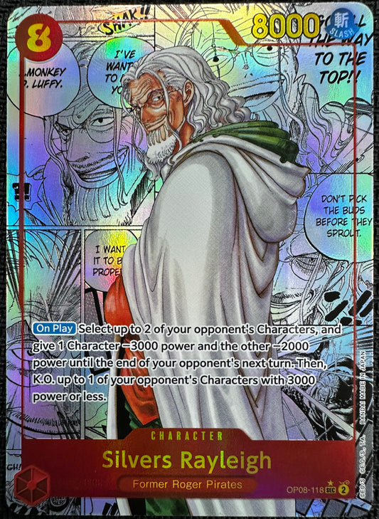 Silvers Rayleigh OP08-118 SEC Manga Rare One Piece