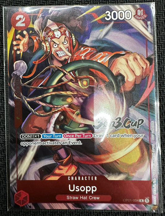 Usopp OP01-004 R 3on3 Cup Prize Card One Piece - Sealed