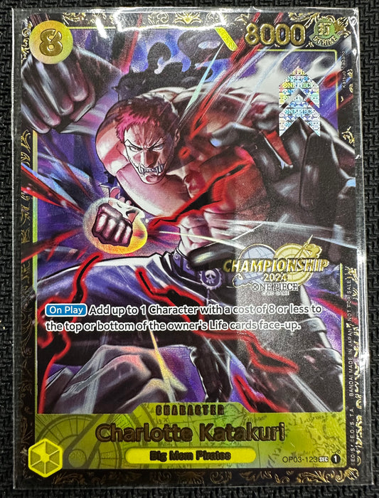 Charlotte Katakuri OP03-123 SEC Championship 2024 Prize Card Top 16 One Piece - Sealed