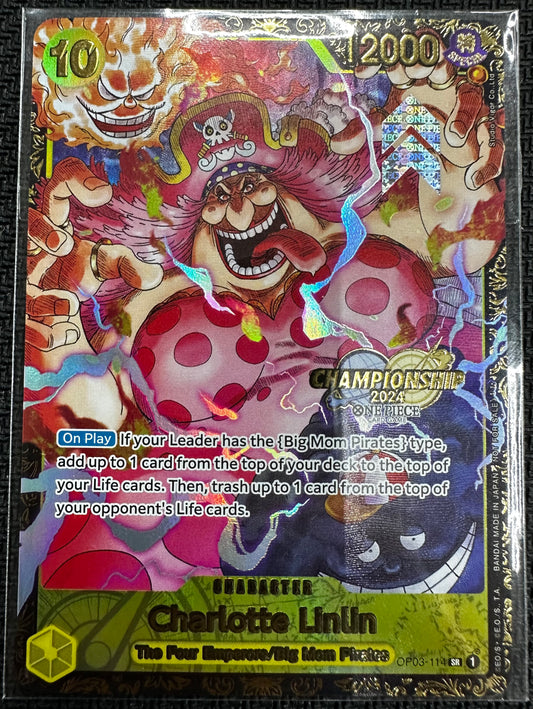 Charlotte Linlin OP03-114 SR Championship Prize Card Top 8 One Piece - Sealed