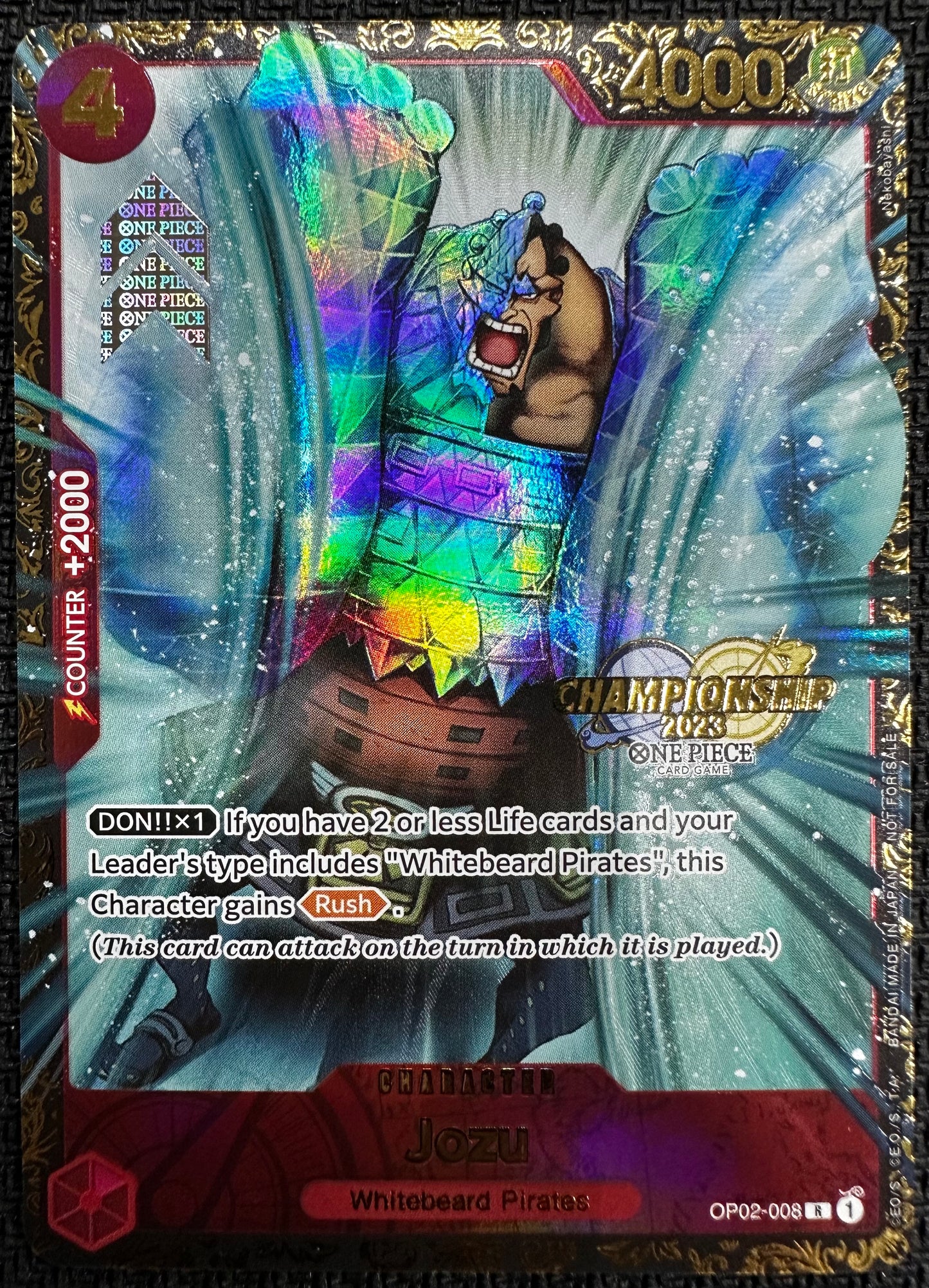 Jozu OP02-008 R Championship Prize Card Top 64 One Piece