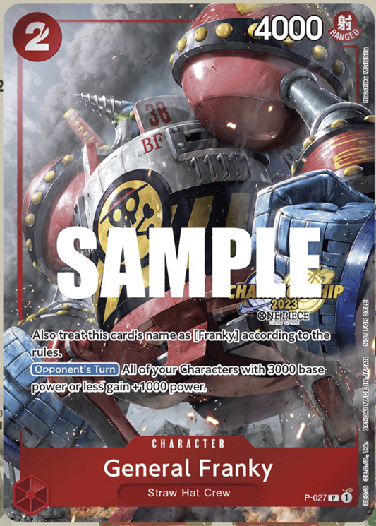 General Franky P-027 Championship 2023 Stamped One Piece CS Event Pack