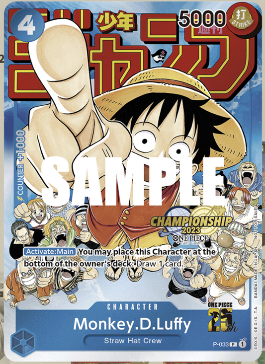 Monkey.D.Luffy P-033 Championship 2023 Stamped One Piece CS Event Pack