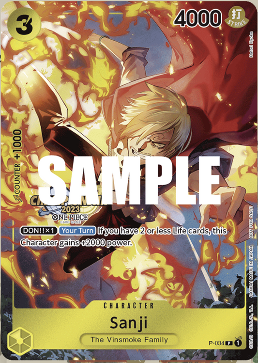 Sanji P-034 Championship 2023 Stamped One Piece CS Event Pack