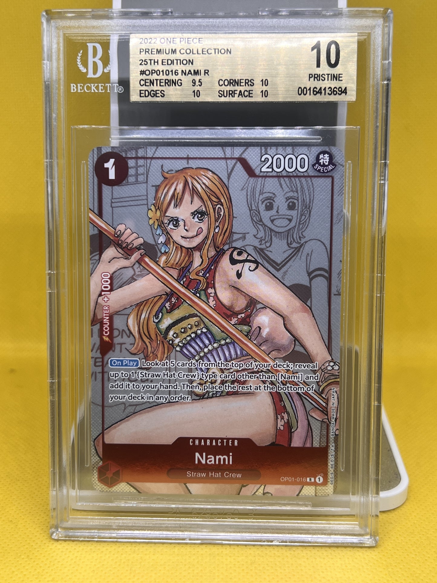 Nami 25th Anniversary Edition OP01-016 BGS 10