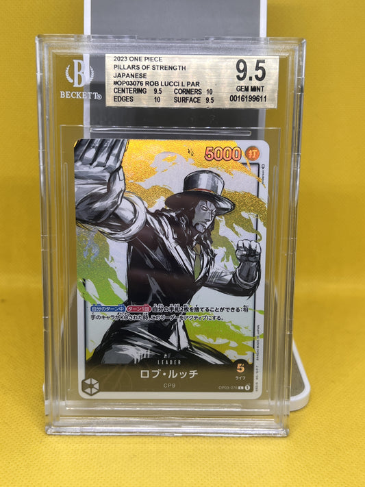 Rob Lucci Leader OP03-076 Japanese Alt Art BGS 9.5