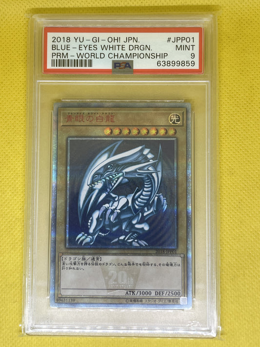 Blue-Eyes White Dragon 2018-JPP01 World Championship Promo PSA 9