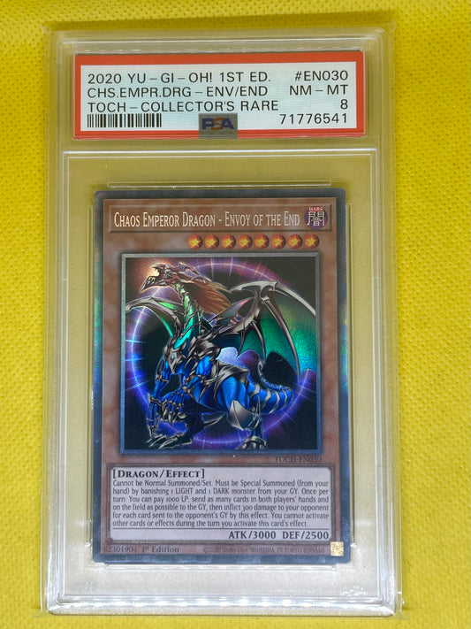 Chaos Emperor Dragon - Envoy of The End TOCH-EN030 Collectors Rare 1st Edition PSA 8