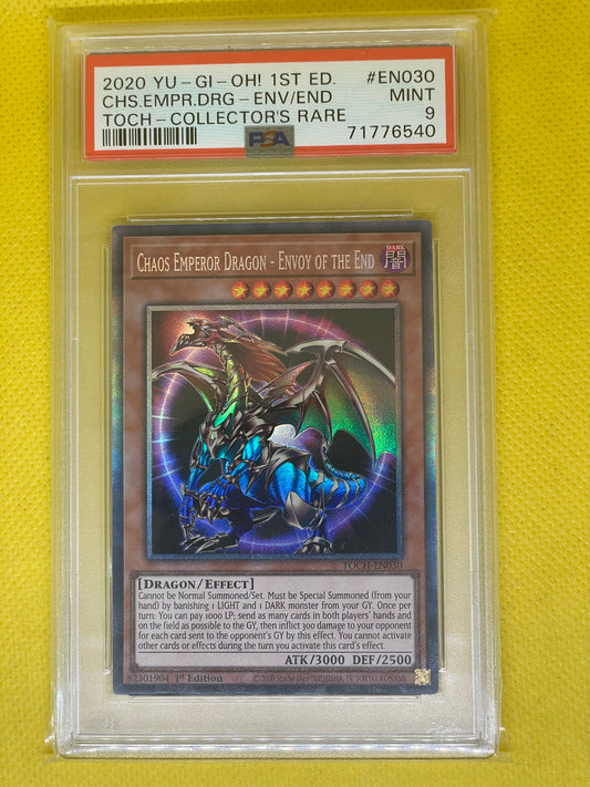 Chaos Emperor Dragon - Envoy of The End TOCH-EN030 Collectors Rare 1st Edition PSA 9