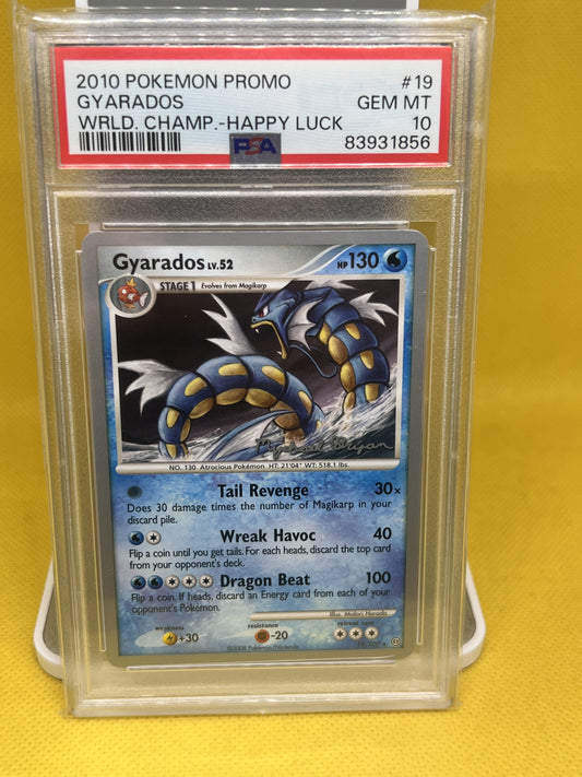 Gyarados lv.52 19/100 World Championship Deck Happy Luck (Low Pop) PSA 10