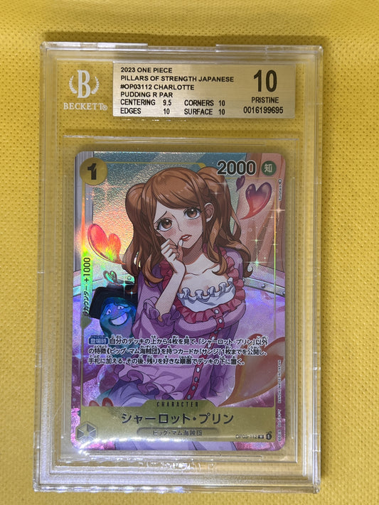 Charlotte Pudding OP03-112 Rare Alt Art Japanese Pillars of Strength BGS 10