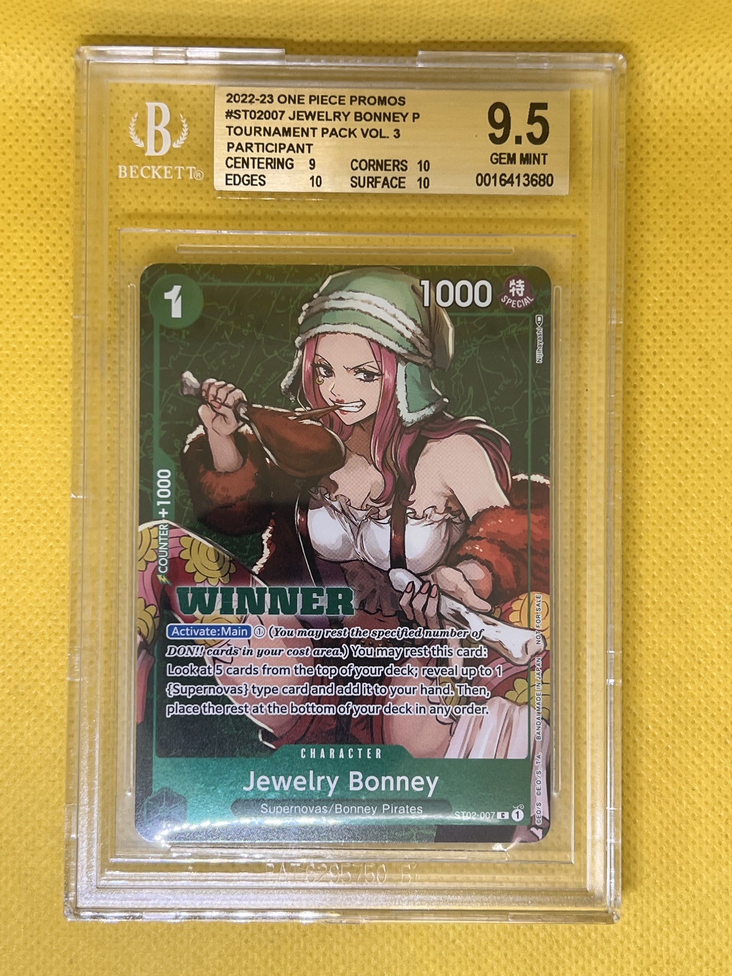 Jewelry Bonney ST02-007 Tourament Pack Vol.3 Winner BGS 9.5