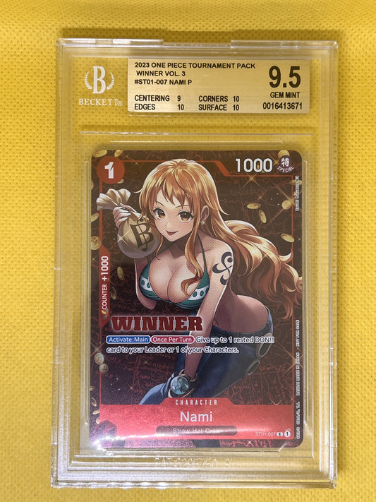 Nami ST01-007 Tourament Pack Vol.3 Winner BGS 9.5