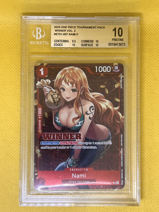 Nami ST01-007 Tourament Pack Vol.3 Winner BGS 10