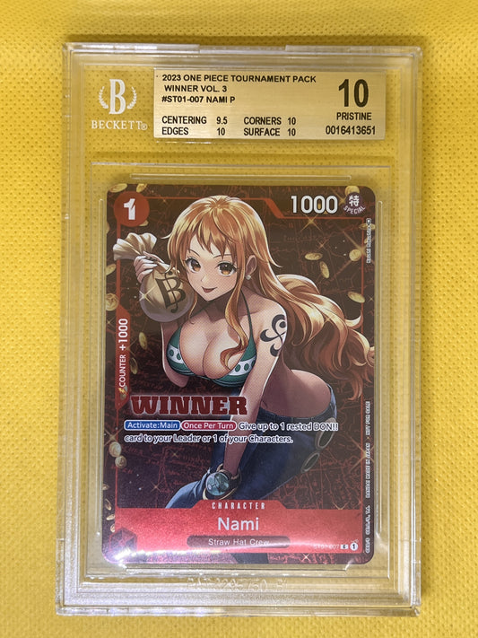 Nami ST01-007 Tourament Pack Vol.3 Winner BGS 10