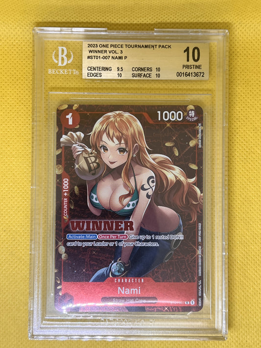 Nami ST01-007 Tourament Pack Vol.3 Winner BGS 10