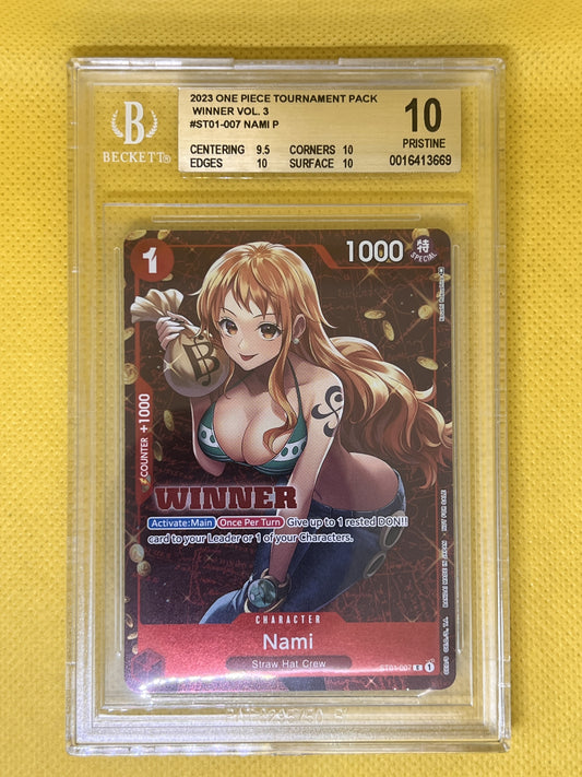 Nami ST01-007 Tourament Pack Vol.3 Winner BGS 10