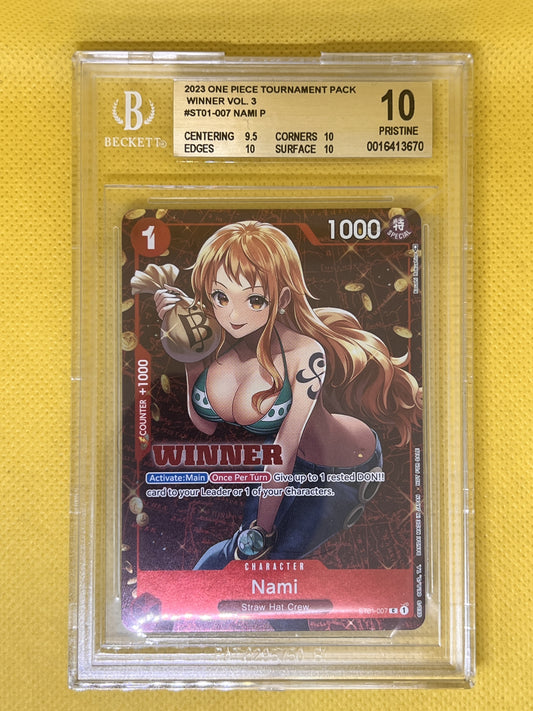 Nami ST01-007 Tourament Pack Vol.3 Winner BGS 10