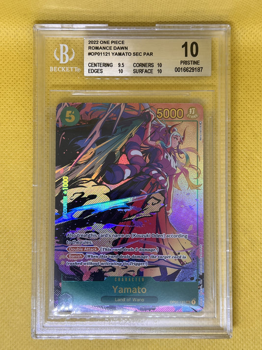 Yamato OP01-121 Secret Rare Alt Art Romance Dawn BGS 10